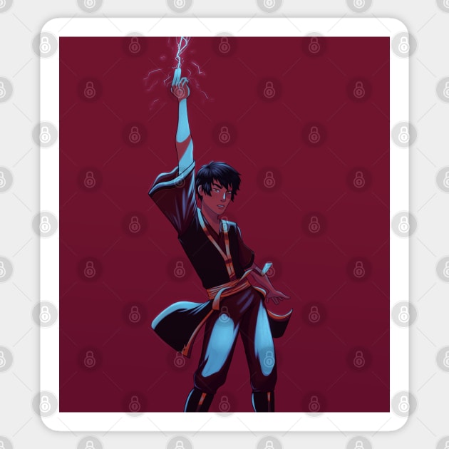 Zuko Lightning Bolt Sticker by ColonelBaconBits